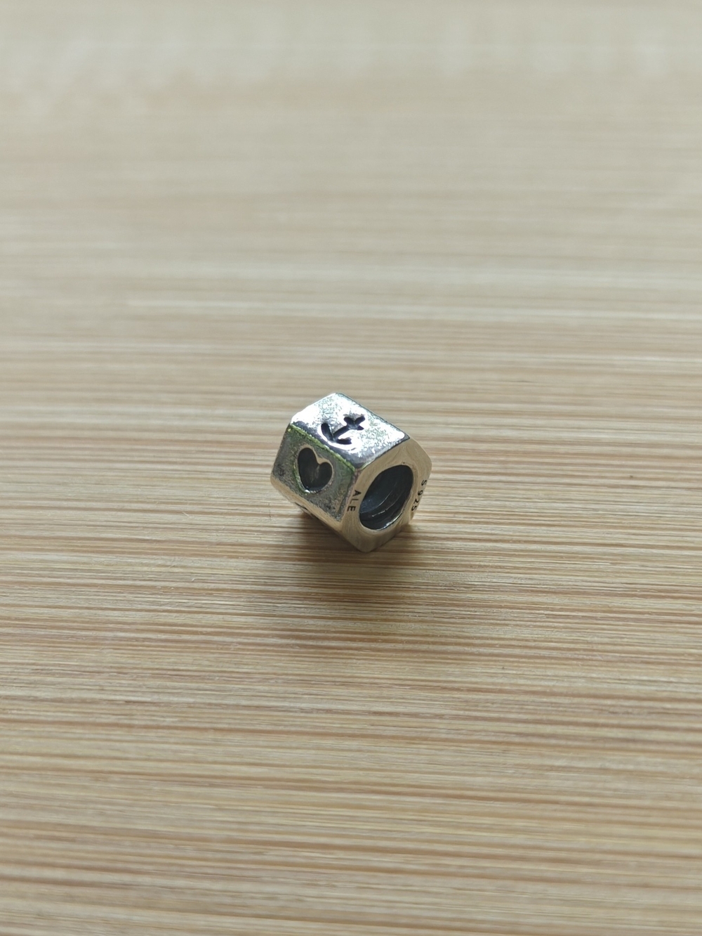 Pandora Silver Heart Anchor Cross Charm